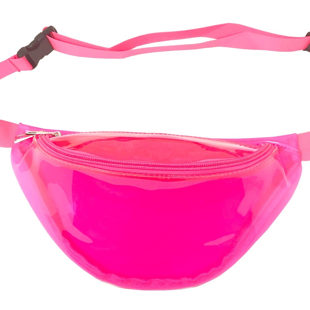 Fanny Pack Pink Clear Polyurethane Mini Bag